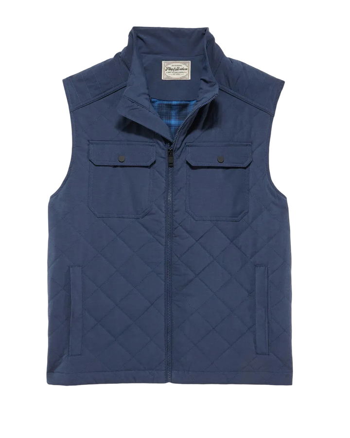 CHAPIN FLANNEL-LINED QUILTED VEST BIG & TALL
