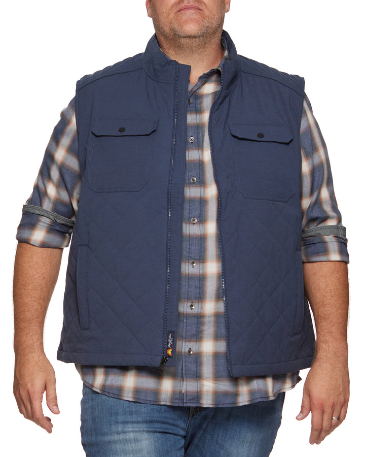 CHAPIN FLANNEL-LINED QUILTED VEST BIG & TALL