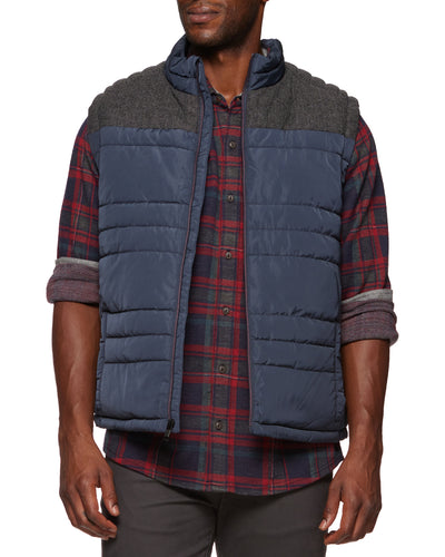 DORMONT MIXED MEDIA SHERPA-LINED PUFFER VEST