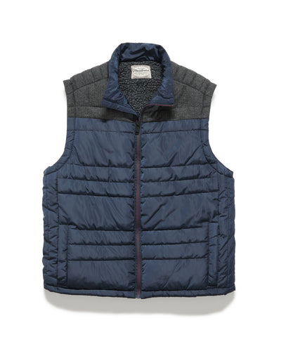 DORMONT MIXED MEDIA SHERPA-LINED PUFFER VEST