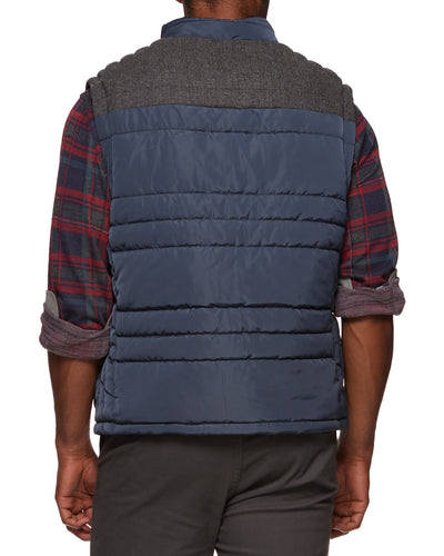 DORMONT MIXED MEDIA SHERPA-LINED PUFFER VEST