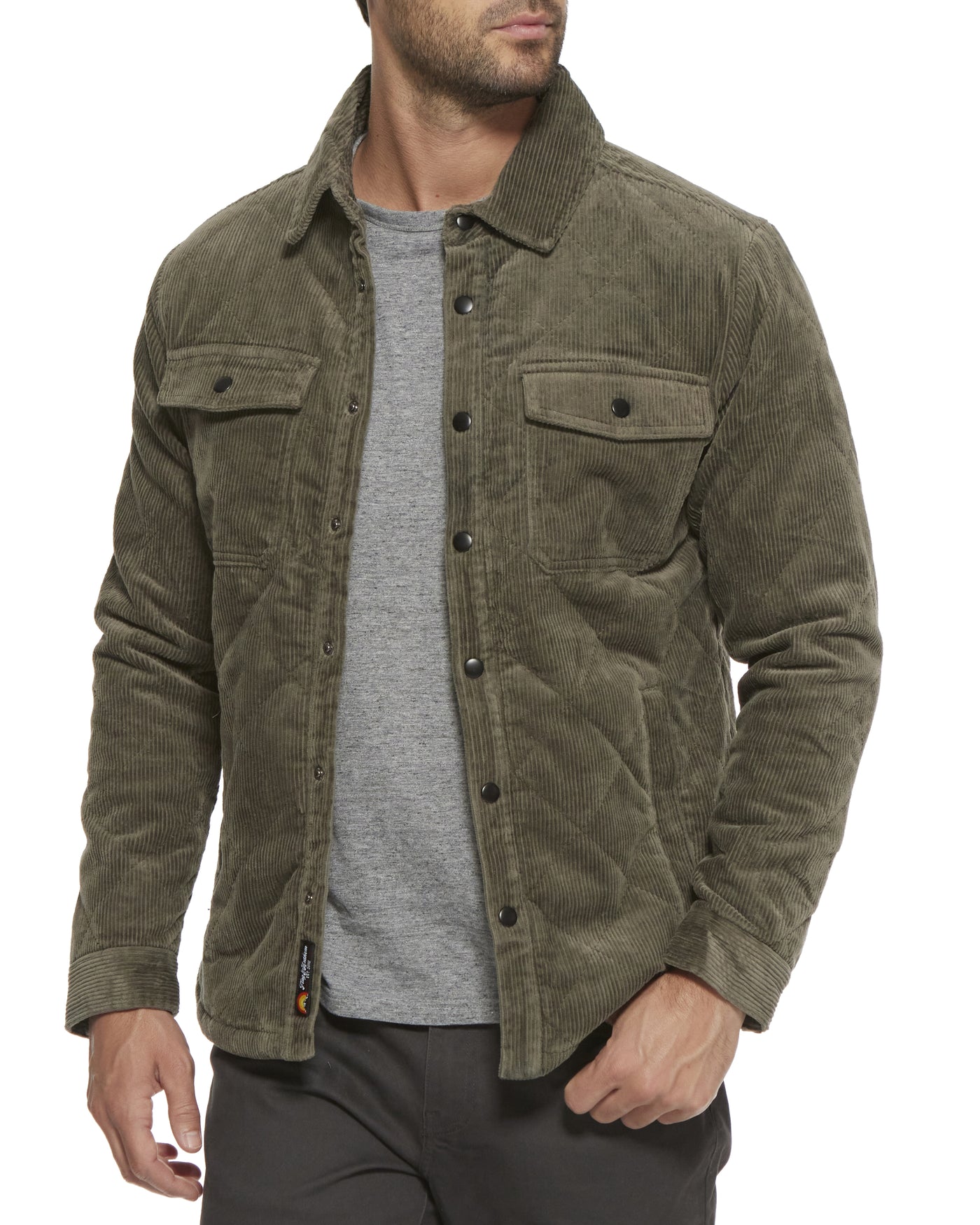 WILBUR FLANNEL-LINED QUILTED CORDUROY JACKET