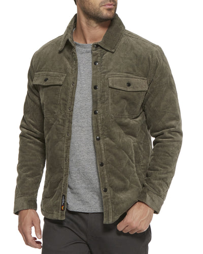 WILBUR FLANNEL-LINED QUILTED CORDUROY JACKET