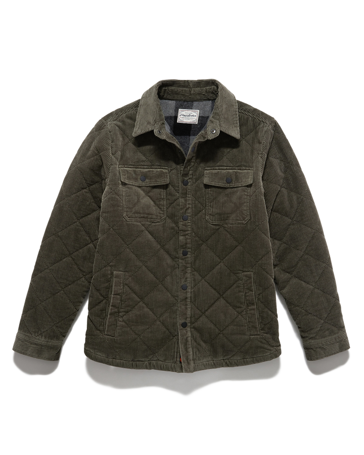 WILBUR FLANNEL-LINED QUILTED CORDUROY JACKET