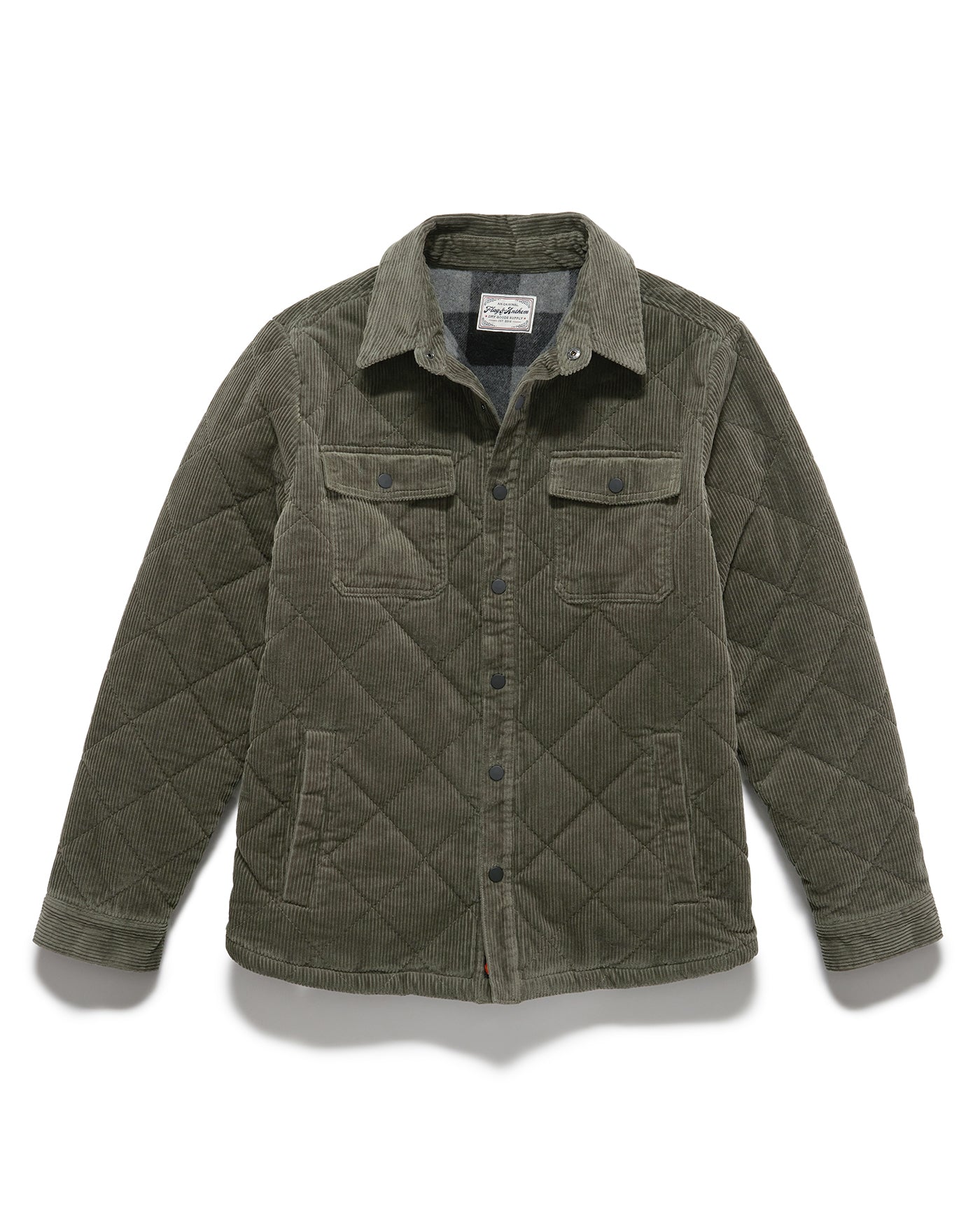 WILBUR FLANNEL-LINED QUILTED CORDUROY JACKET