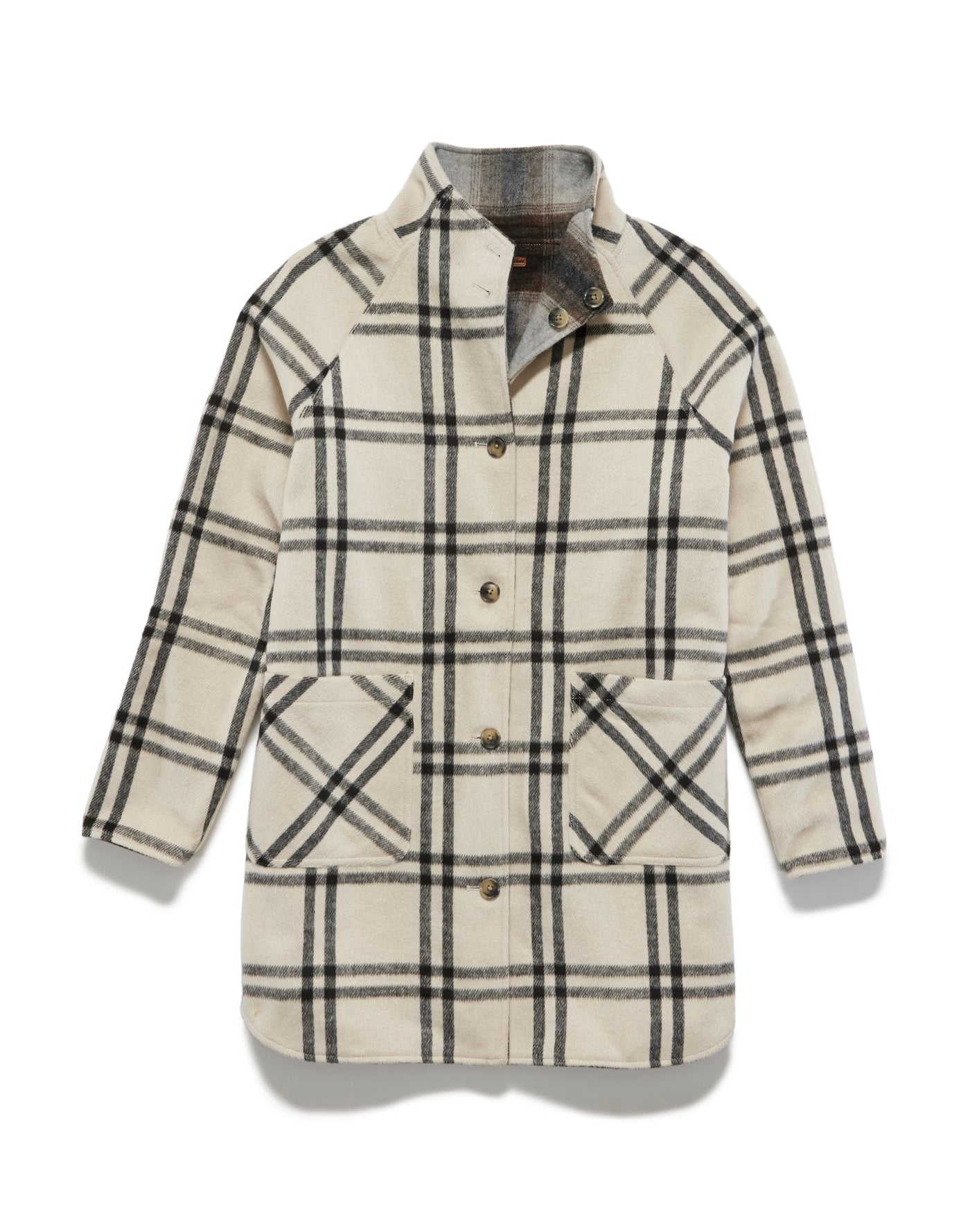 ANETA REVERSIBLE FLANNEL SHIRT JACKET