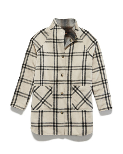 ANETA REVERSIBLE FLANNEL SHIRT JACKET
