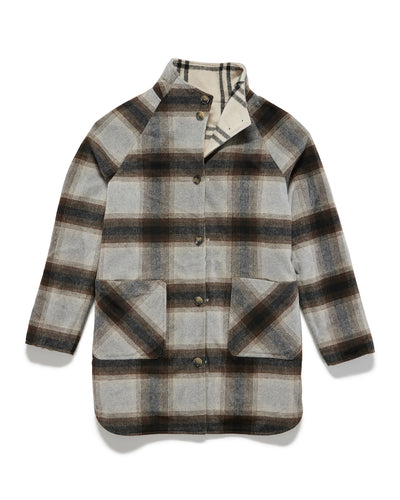 ANETA REVERSIBLE FLANNEL SHIRT JACKET