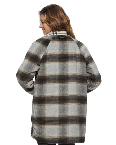 ANETA REVERSIBLE FLANNEL SHIRT JACKET