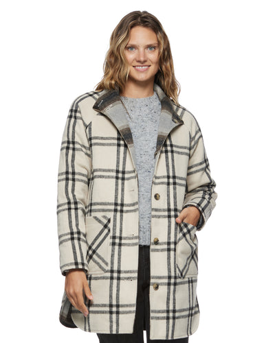 ANETA REVERSIBLE FLANNEL SHIRT JACKET