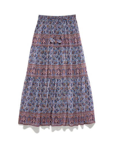 HOLLINS FLORAL PRINT DRAWSTRING MAXI SKIRT