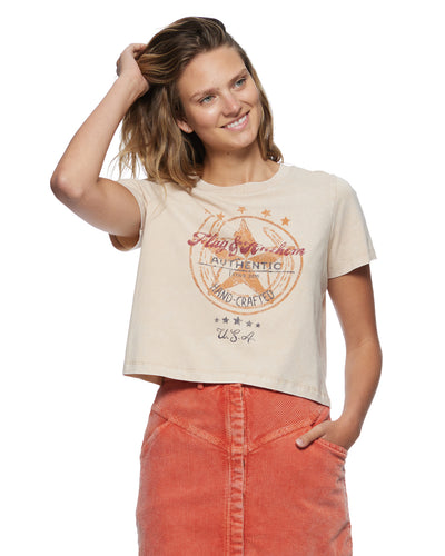 HORSESHOE CROPPED GRAPHIC TEE
