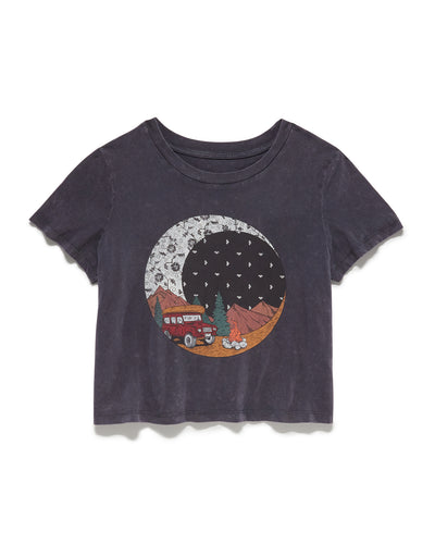 SOUTHWEST MOON CROPPED GRAPHIC TEE