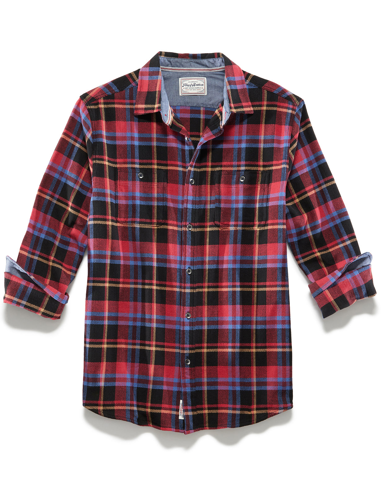 LADSON HERRINGBONE STRETCH FLANNEL SHIRT BIG & TALL