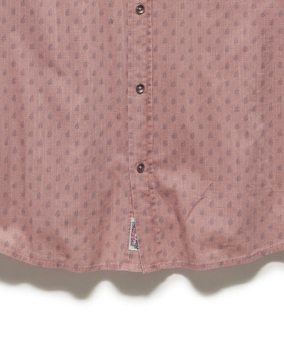 ALFRED LEAF PRINT VINTAGE WASHED SHIRT