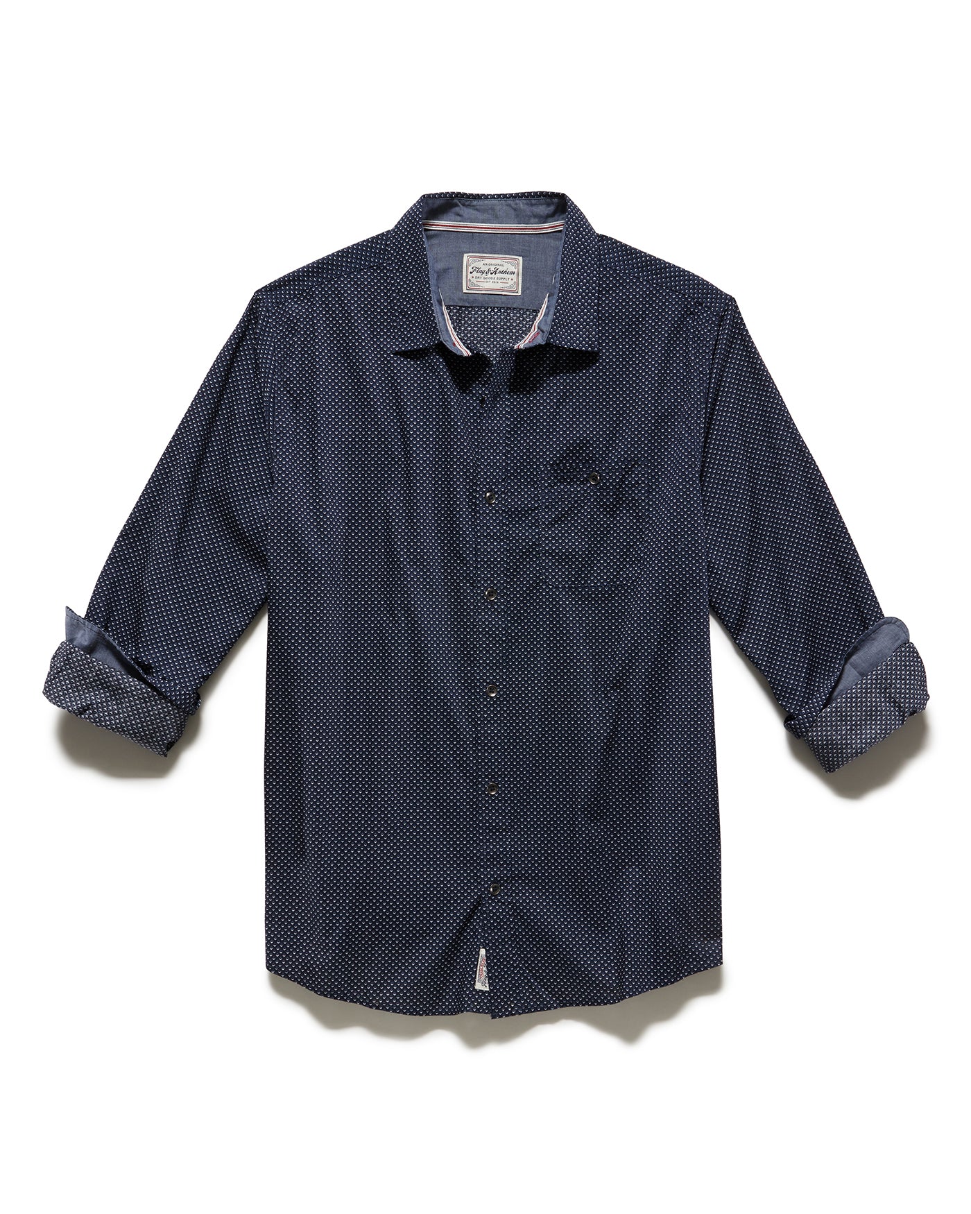 WOODWORTH DOT PRINT POPLIN SHIRT