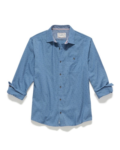 PIKEVILLE DOT PRINT CHAMBRAY SHIRT