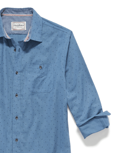 PIKEVILLE DOT PRINT CHAMBRAY SHIRT