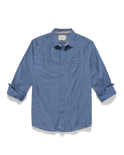 DENNARED DOT PRINT SLUB SHIRT