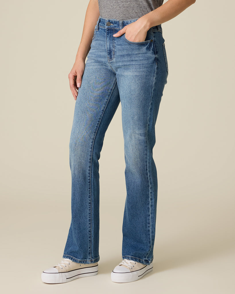 【DEARMINE】Niel Cotton Bootcut Pants Bootcut Cotton Denim Stretch Pants