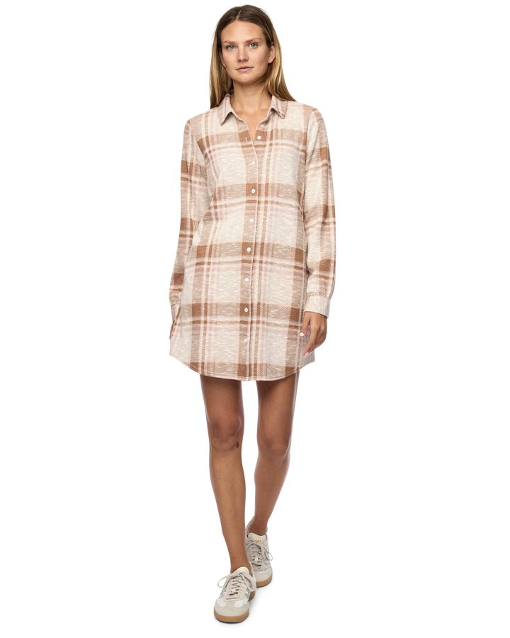 HERO STRETCH FLANNEL MINI DRESS