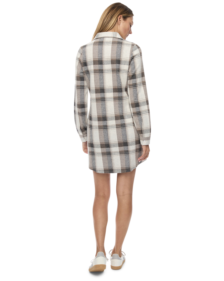 HERO STRETCH FLANNEL MINI DRESS