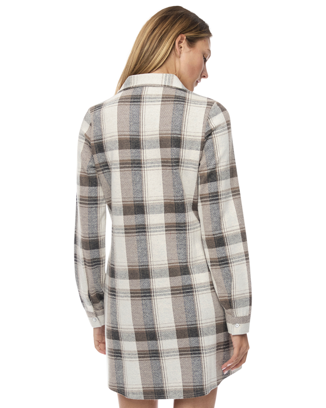 HERO STRETCH FLANNEL MINI DRESS
