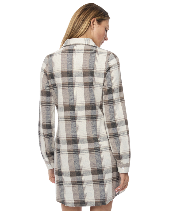 HERO STRETCH FLANNEL MINI DRESS