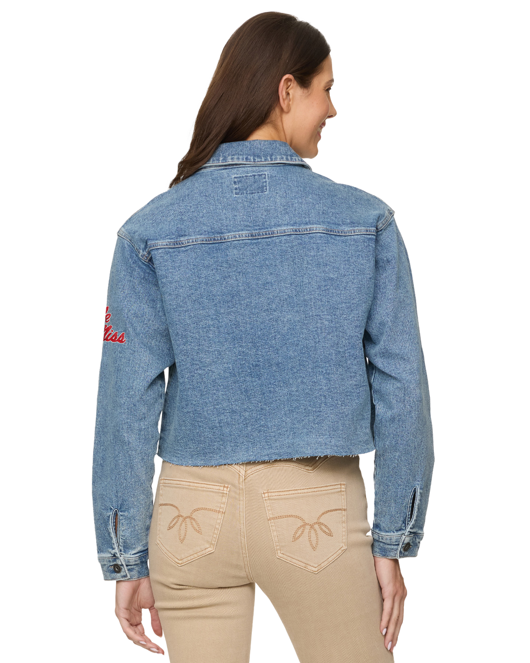OLE MISS SIDNEY CROPPED DENIM JACKET