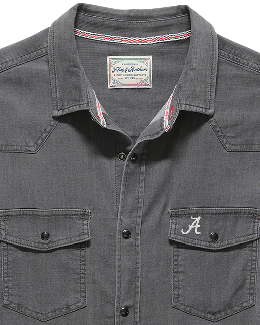 ALABAMA SACRAMENTO STRETCH CHAMBRAY WESTERN SHIRT