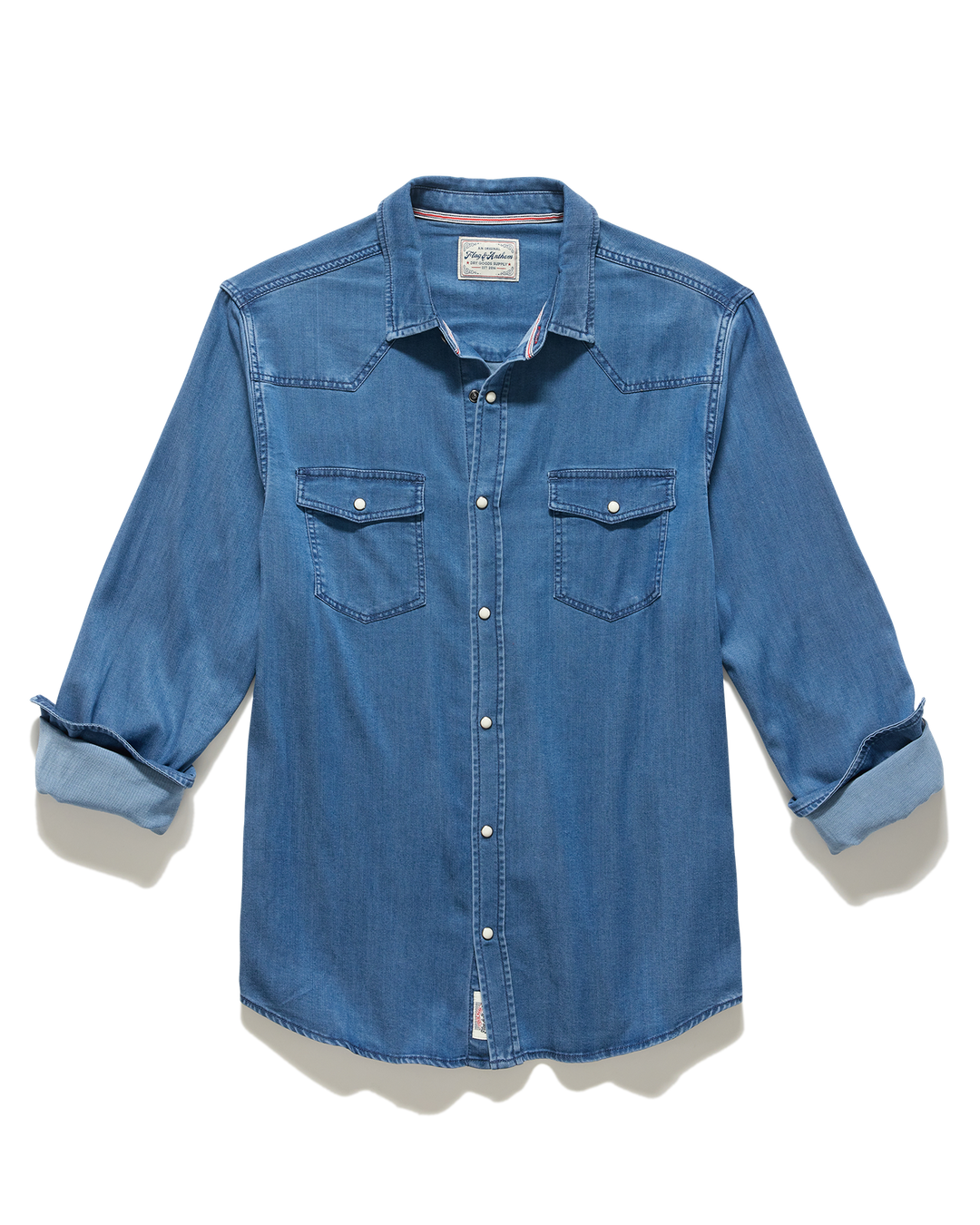 SACRAMENTO STRETCH CHAMBRAY WESTERN SHIRT