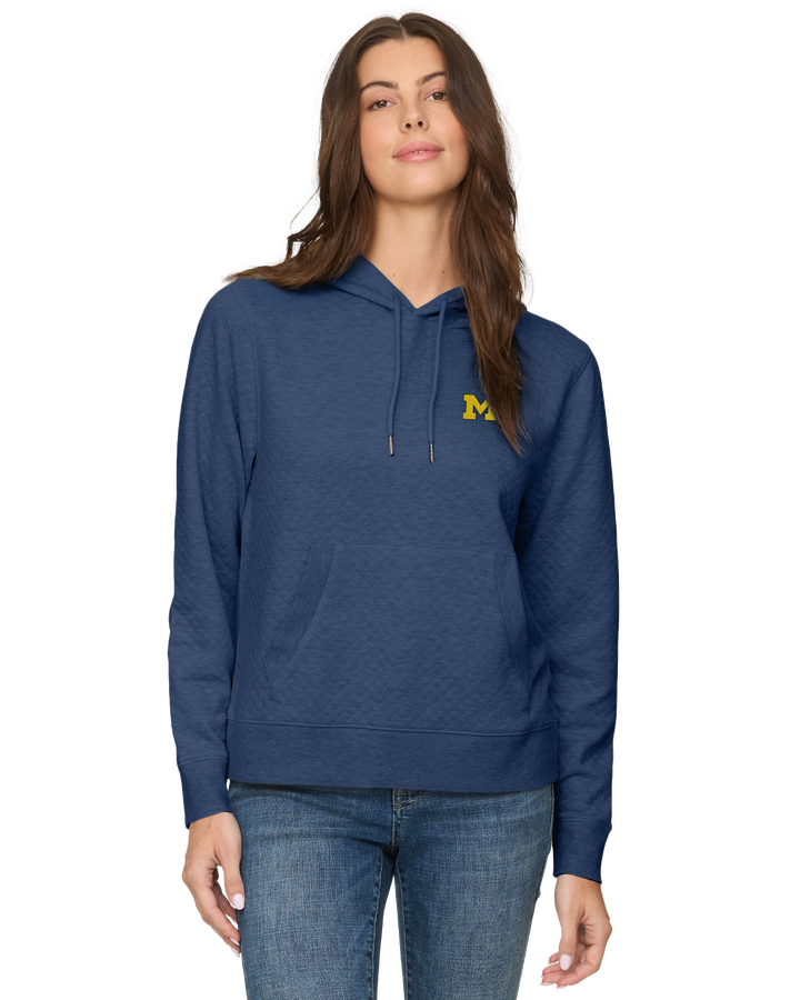 MICHIGAN WOMEN'S BRADNER SUPER SOFT QUILTED HOODIE