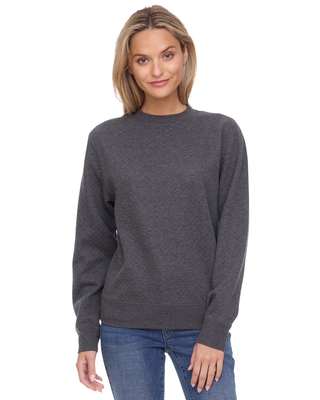 WOMEN'S BRADNER SUPER SOFT QUILTED CREWNECK
