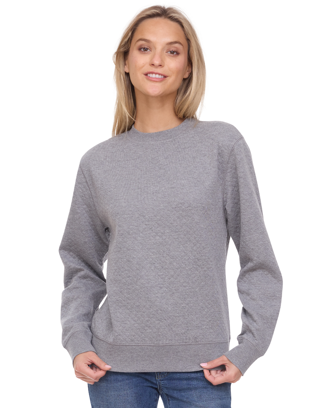 WOMEN'S BRADNER SUPER SOFT QUILTED CREWNECK
