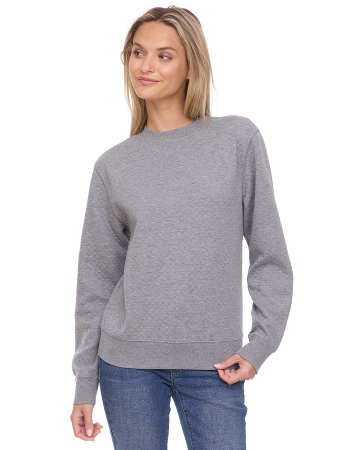 WOMEN'S BRADNER SUPER SOFT QUILTED CREWNECK