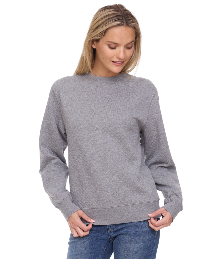 WOMEN'S BRADNER SUPER SOFT QUILTED CREWNECK