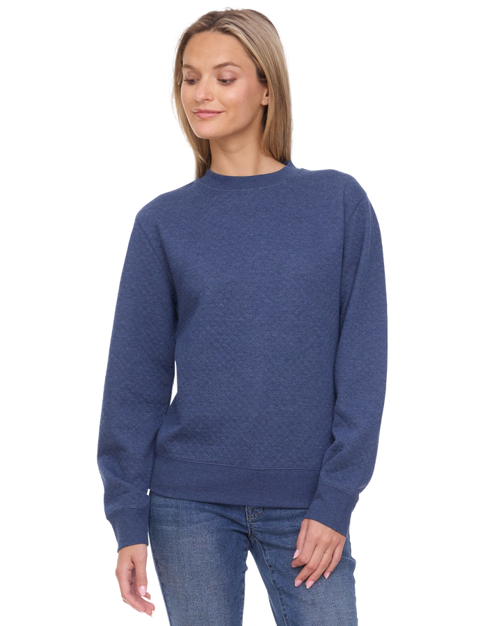 WOMEN'S BRADNER SUPER SOFT QUILTED CREWNECK