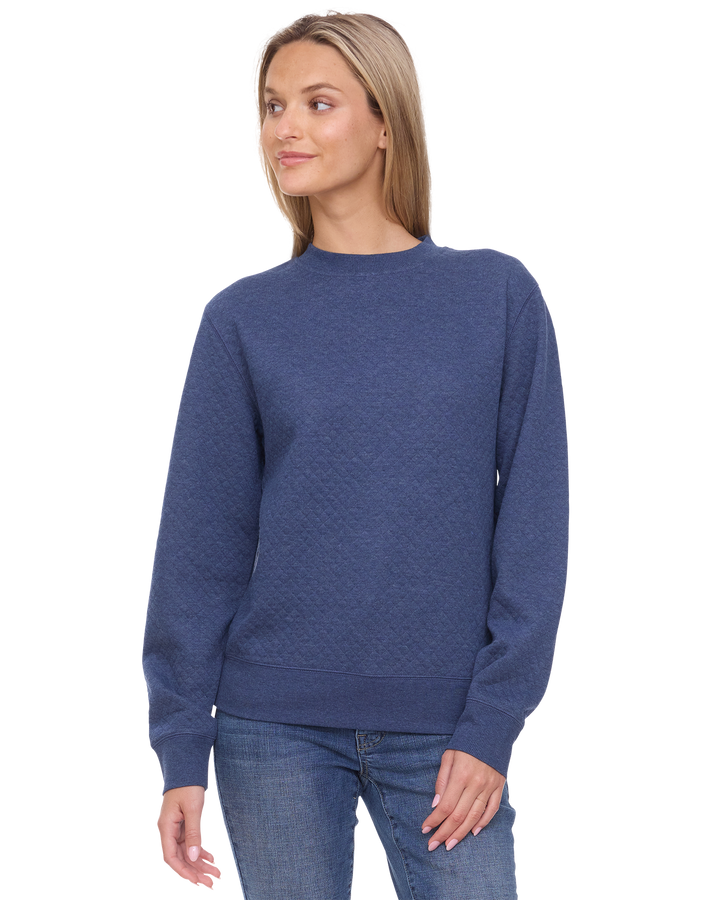 WOMEN'S BRADNER SUPER SOFT QUILTED CREWNECK