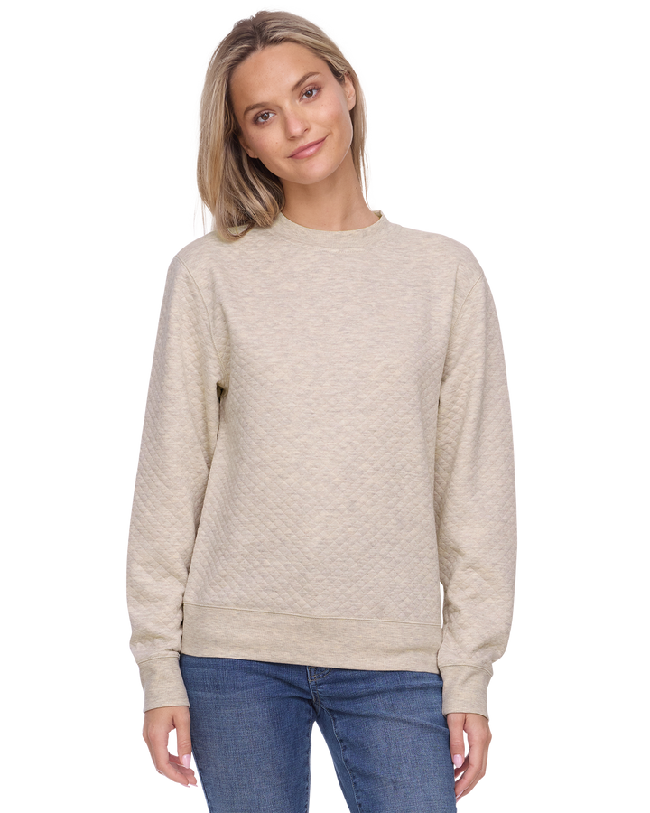 WOMEN'S BRADNER SUPER SOFT QUILTED CREWNECK