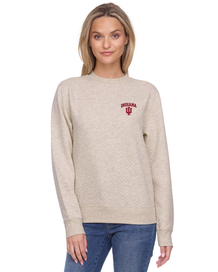 INDIANA WOMEN'S BRADNER SUPER SOFT QUILTED CREWNECK