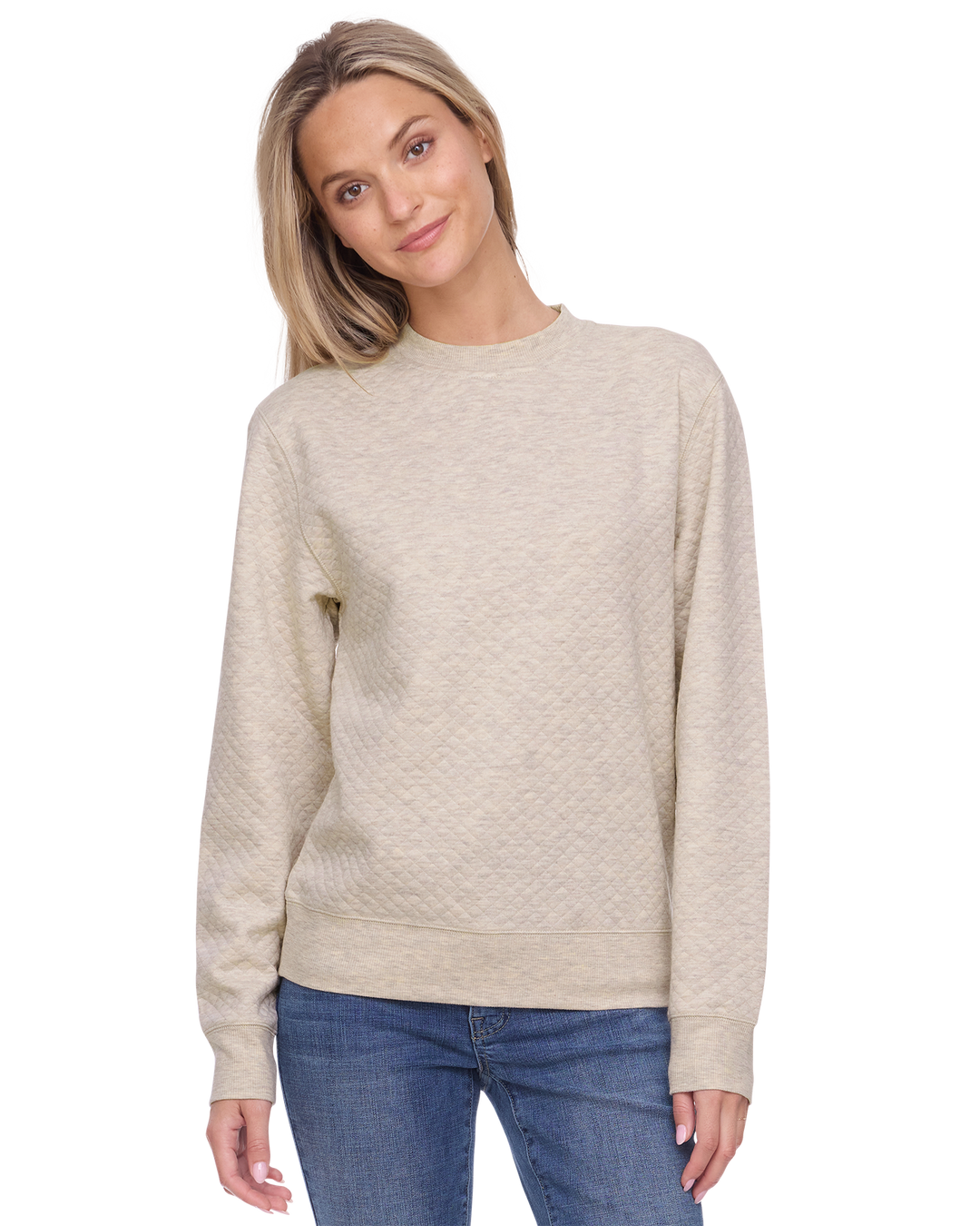 WOMEN'S BRADNER SUPER SOFT QUILTED CREWNECK