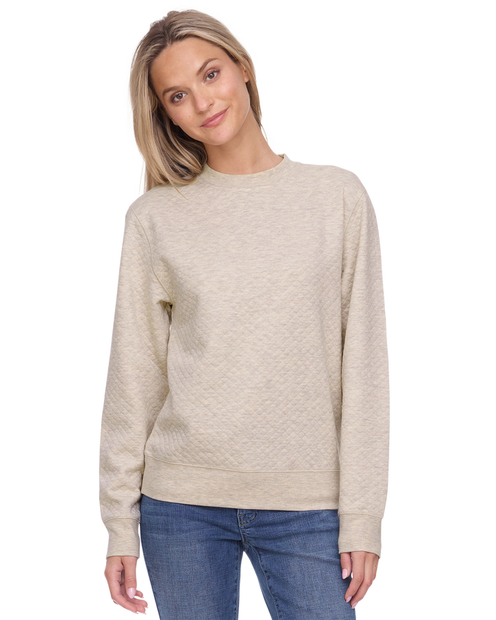 WOMEN'S BRADNER SUPER SOFT QUILTED CREWNECK