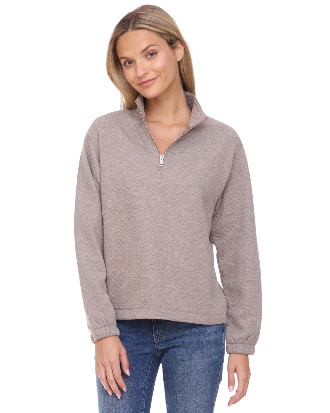 WOMEN'S BRADNER SUPER-SOFT QUILTED 1/4-ZIP