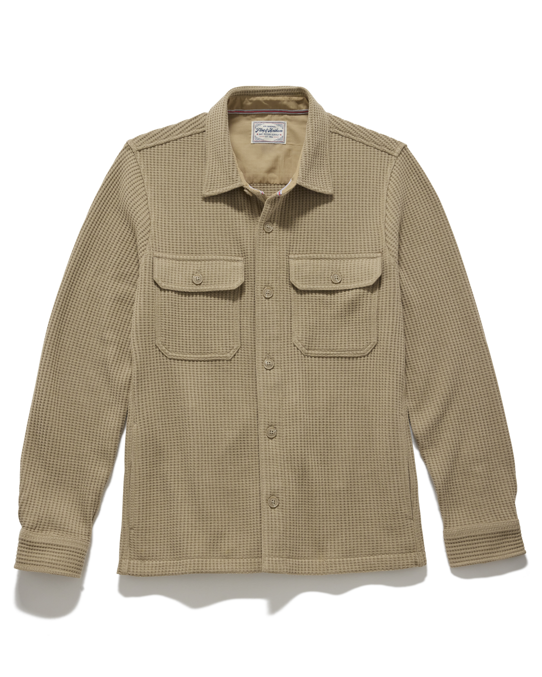 ELMORE WAFFLE-KNIT SHIRT JACKET