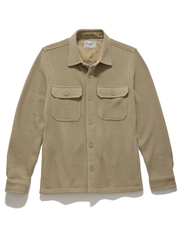 ELMORE WAFFLE-KNIT SHIRT JACKET