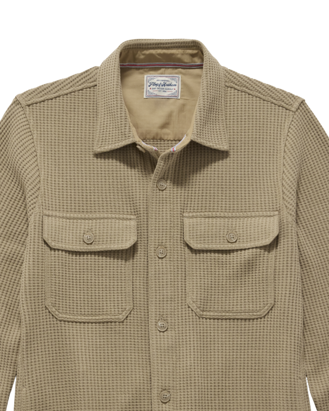 ELMORE WAFFLE-KNIT SHIRT JACKET