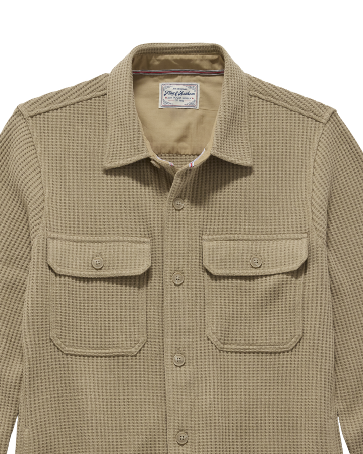 ELMORE WAFFLE-KNIT SHIRT JACKET