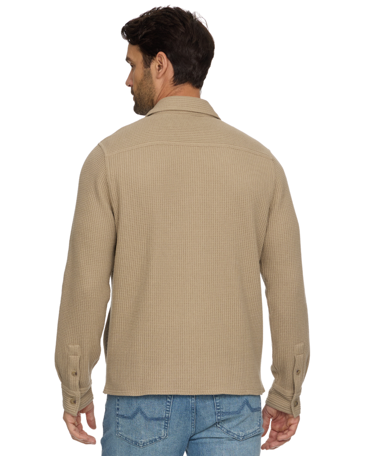 ELMORE WAFFLE-KNIT SHIRT JACKET