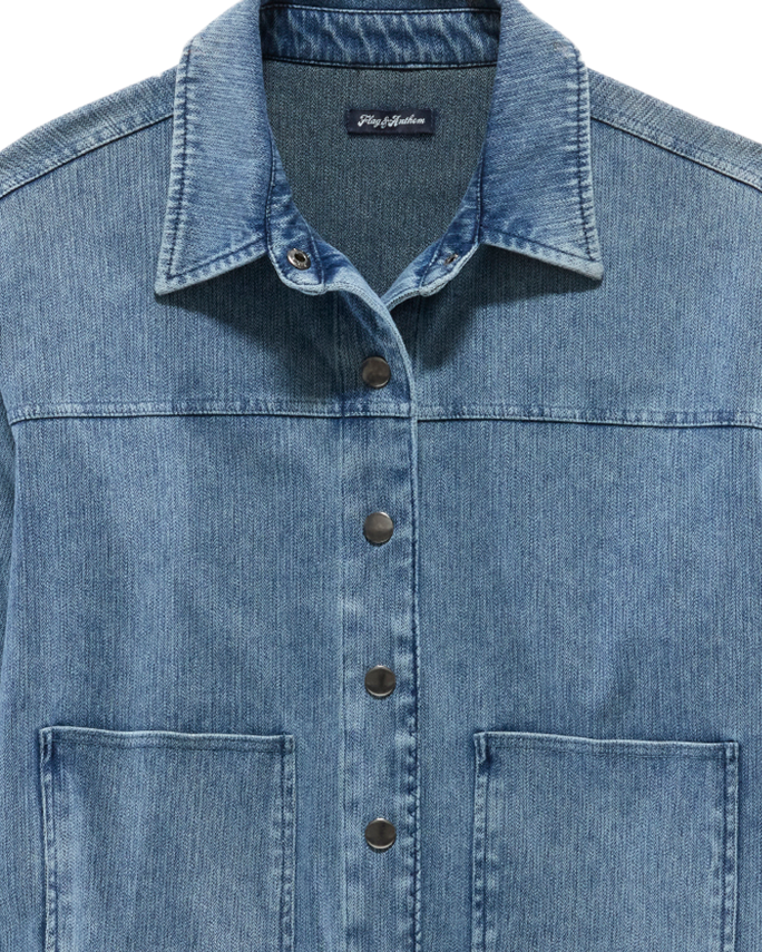 ROSLYN STRETCH DENIM SHIRT JACKET