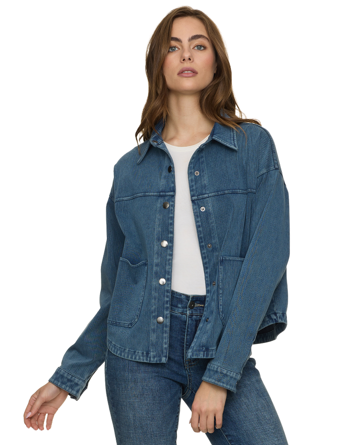 ROSLYN STRETCH DENIM SHIRT JACKET